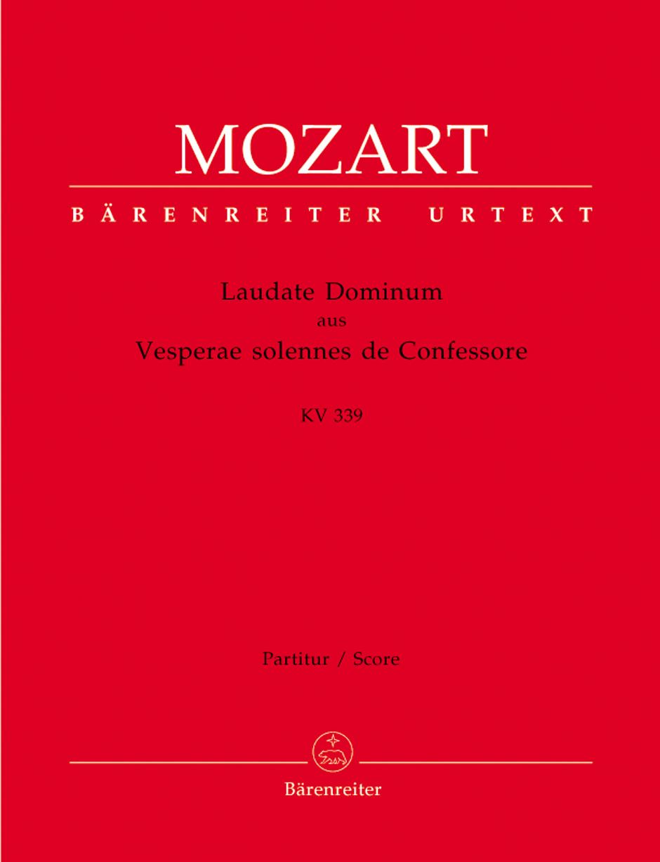 Laudate Dominum (K.339) from the Vesperae solennes de Confessore (Full Score) Mixed Voices Choir Music Fellerer Baerenreiter Germany